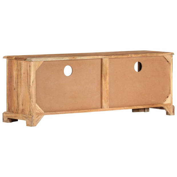 The Living Store Tv-meubel Acaciahout - 110 x 30 x 40 cm - 3 lades - 1 opbergvak