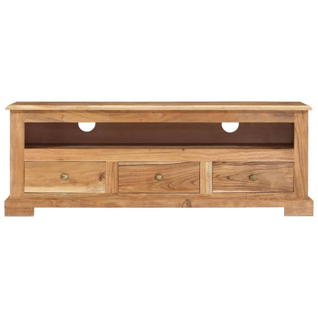 The Living Store Tv-meubel Acaciahout - 110 x 30 x 40 cm - 3 lades - 1 opbergvak