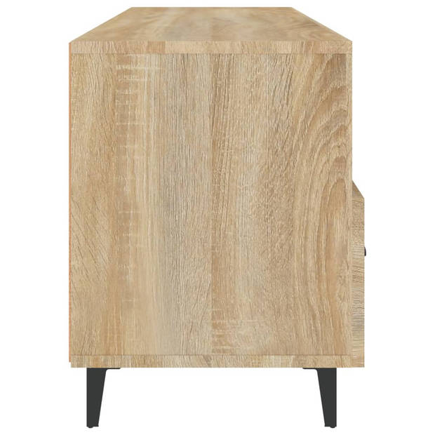 The Living Store Televisiemeubel Sonoma Eiken - Media-kast 102x35x50 cm - Stevig en Ruimtebesparend