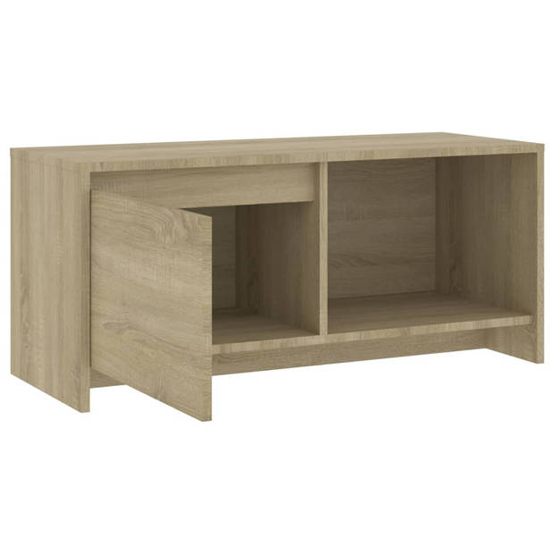 The Living Store TV-meubel Stereokast - 90 x 35 x 40 cm - Sonoma eiken