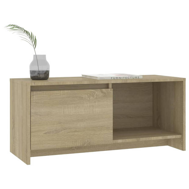 vidaXL Tv-meubel 90x35x40 cm bewerkt hout sonoma eikenkleurig