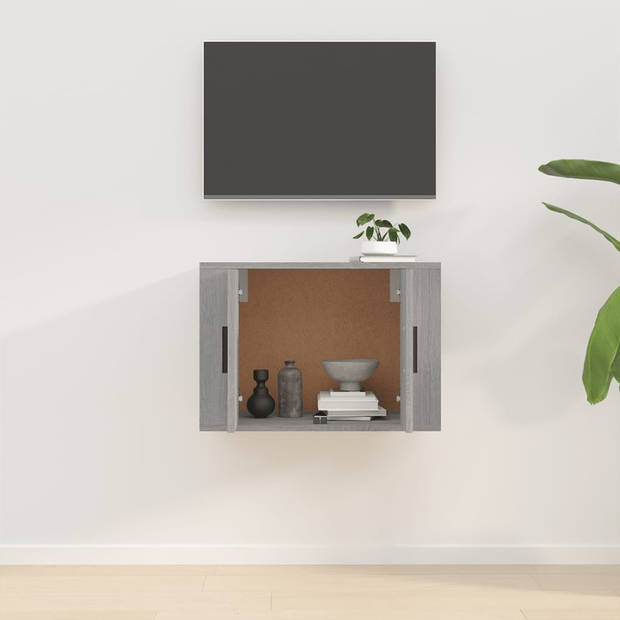 The Living Store TV meubel - Wandgemonteerd - Afmeting- 57 x 34.5 x 40 cm - Kleur- Grijs Sonoma Eiken