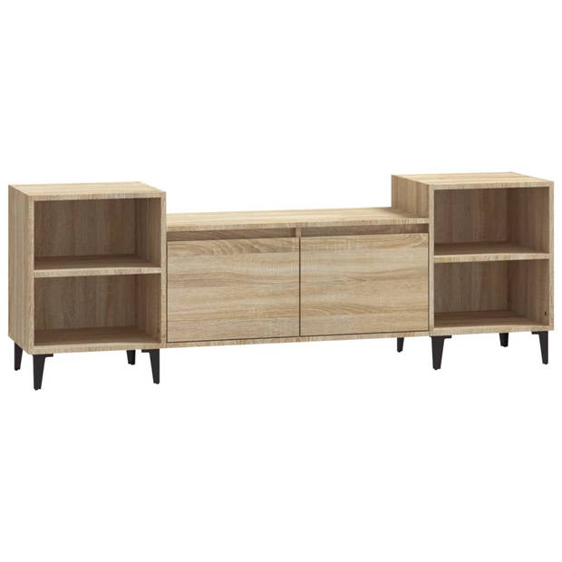 The Living Store Televisiekast TV Standaard - 160 x 35 x 55 cm - Sonoma Eiken