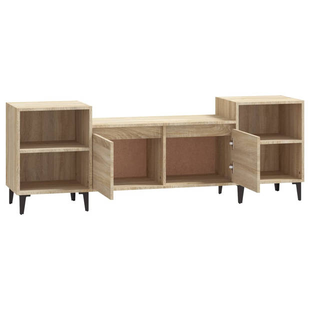 The Living Store Televisiekast TV Standaard - 160 x 35 x 55 cm - Sonoma Eiken