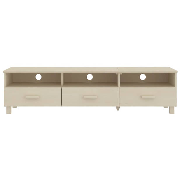 The Living Store HAMAR TV-kast - massief grenenhout - 158 x 40 x 40 cm - honingbruin