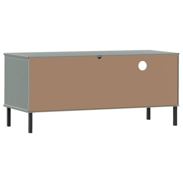 The Living Store OSLO Televisiekast - Houten meubel - Grijs - 106 x 40 x 46.5 cm - 1 lade - 1 deur