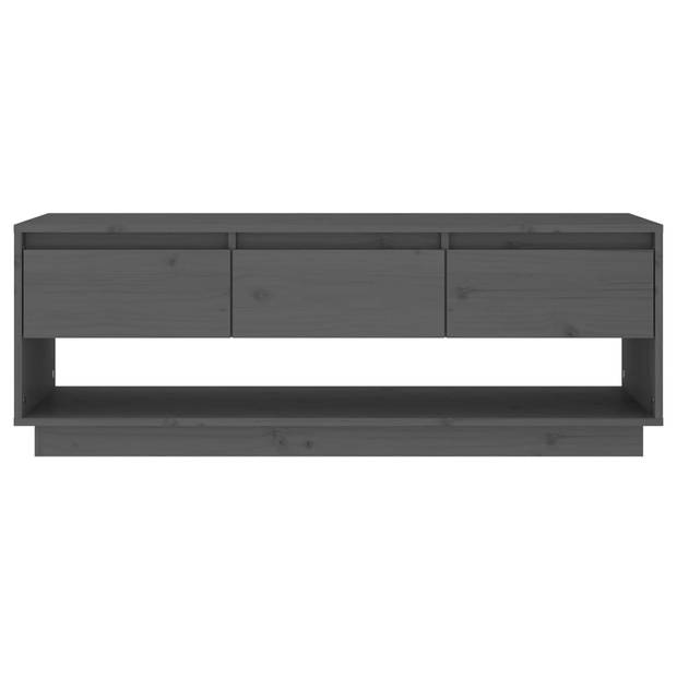 The Living Store - TV-meubel - Hout - 110.5 x 34 x 40 cm - Grijs