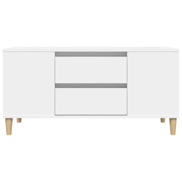 The Living Store Tv-meubel - Wit - 102 x 44.5 x 50 cm - Scandinavisch design