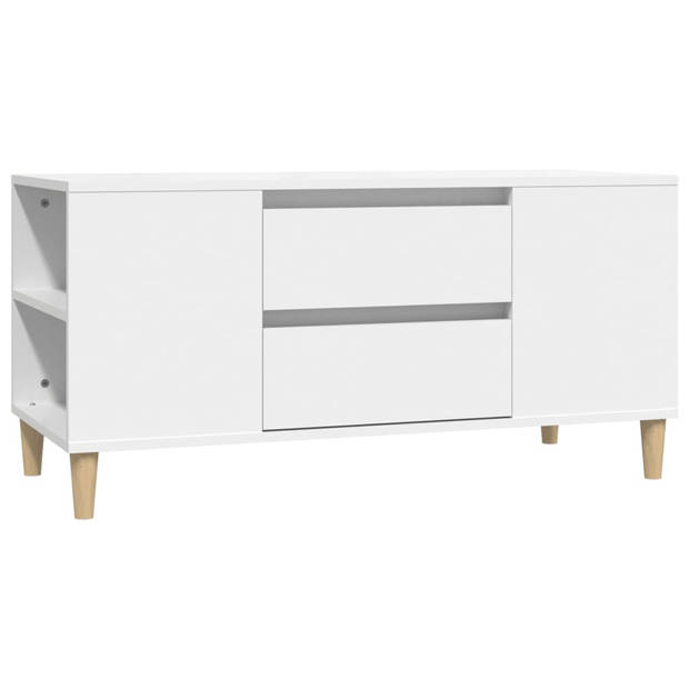 The Living Store Tv-meubel - Wit - 102 x 44.5 x 50 cm - Scandinavisch design