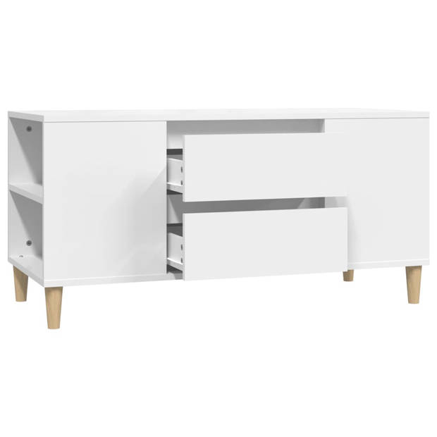 The Living Store Tv-meubel - Wit - 102 x 44.5 x 50 cm - Scandinavisch design