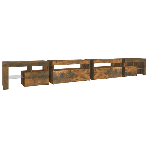 The Living Store TV-meubel naam - TV-meubel - 290 x 36.5 x 40 cm - Gerookt Eiken