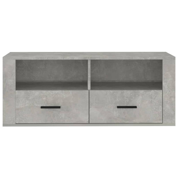 The Living Store TV-kast Betongrijs 100x35x40 cm - klassiek design