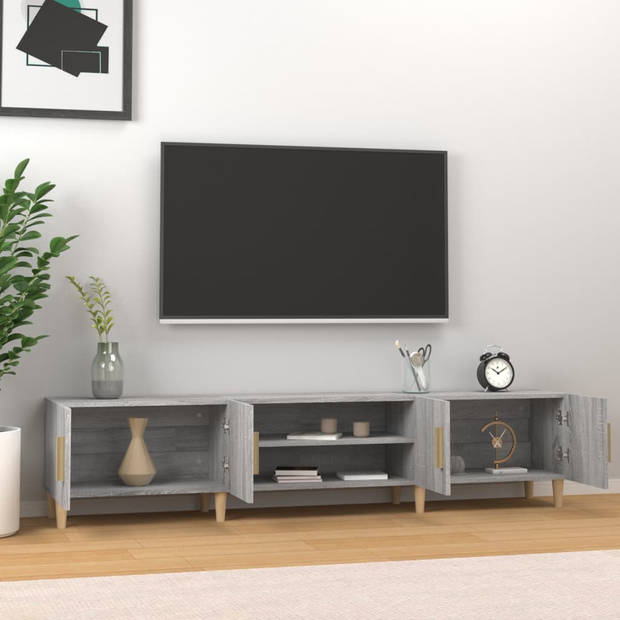 The Living Store TV-kast - Trendy - TV-meubel - 180x31.5x40 cm - Grijs Sonoma Eiken - Duurzaam materiaal