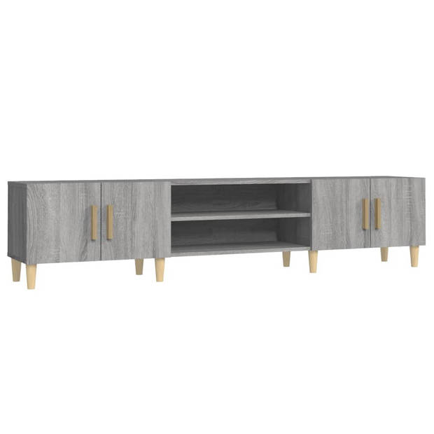 The Living Store TV-kast - Trendy - TV-meubel - 180x31.5x40 cm - Grijs Sonoma Eiken - Duurzaam materiaal