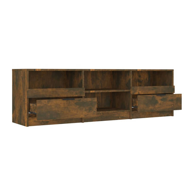 vidaXL Tv-meubel 150x33,5x45 cm bewerkt hout gerookt eikenkleurig