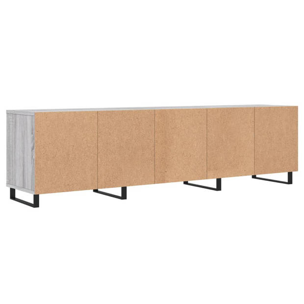 vidaXL Tv-meubel 150x30x44,5 cm bewerkt hout grijs sonoma eikenkleurig