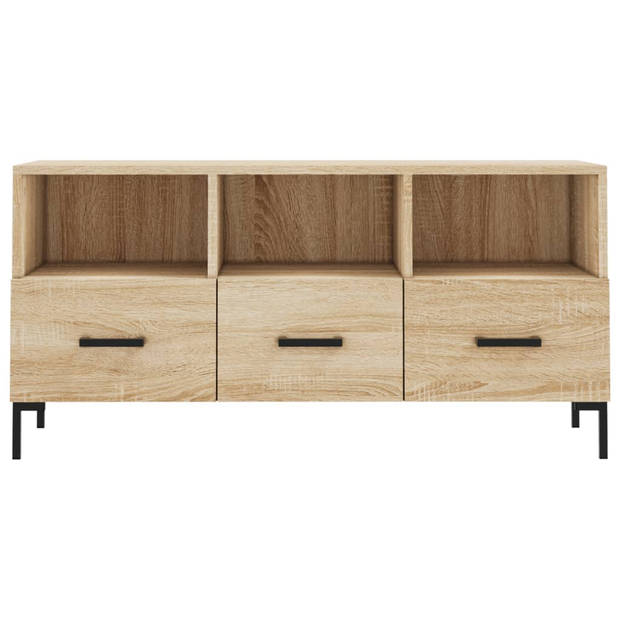 vidaXL Tv-meubel 102x36x50 cm bewerkt hout sonoma eikenkleurig