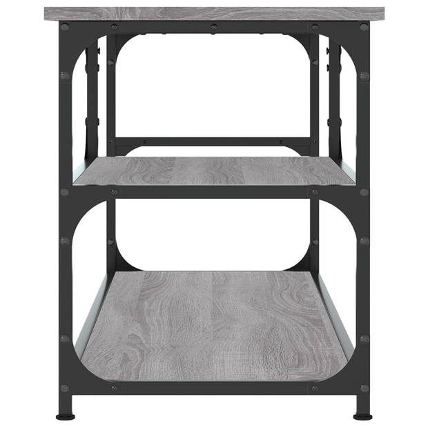 vidaXL Tv-meubel 103x38x46,5 cm en bewerkt hout staal grijs sonoma