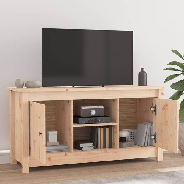 vidaXL Tv-meubel 103x36,5x52 cm massief grenenhout