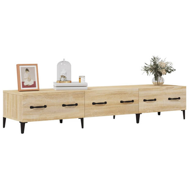 The Living Store Televisiemeubel Sonoma Eiken - Moderne Media-kast - 150 x 34.5 x 30 cm - Stevig - Voldoende