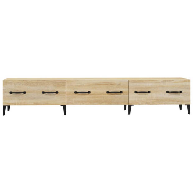 The Living Store Televisiemeubel Sonoma Eiken - Moderne Media-kast - 150 x 34.5 x 30 cm - Stevig - Voldoende