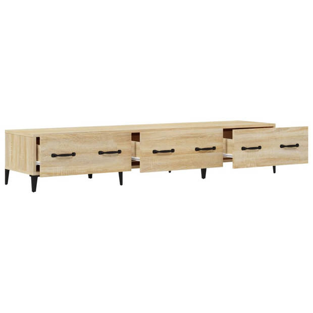 The Living Store Televisiemeubel Sonoma Eiken - Moderne Media-kast - 150 x 34.5 x 30 cm - Stevig - Voldoende