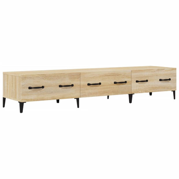 The Living Store Televisiemeubel Sonoma Eiken - Moderne Media-kast - 150 x 34.5 x 30 cm - Stevig - Voldoende