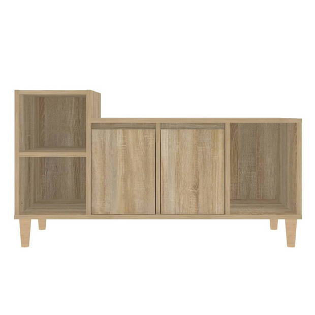 The Living Store Klassieke TV-kast - 100 x 35 x 55 cm - Sonoma eiken