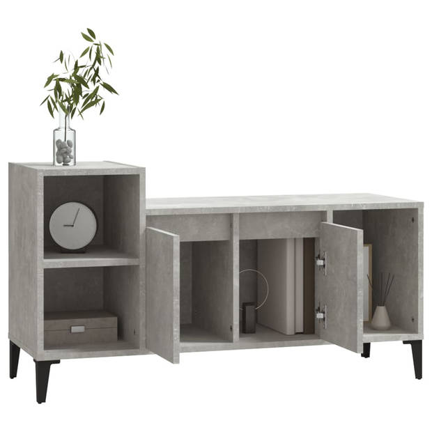 The Living Store Tv-kast Betongrijs 100x35x55 cm - Klassiek design