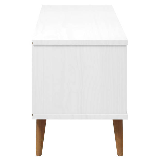 The Living Store MOLDE TV-kast - 106 x 40 x 49 cm - Massief grenenhout met uv-vernis