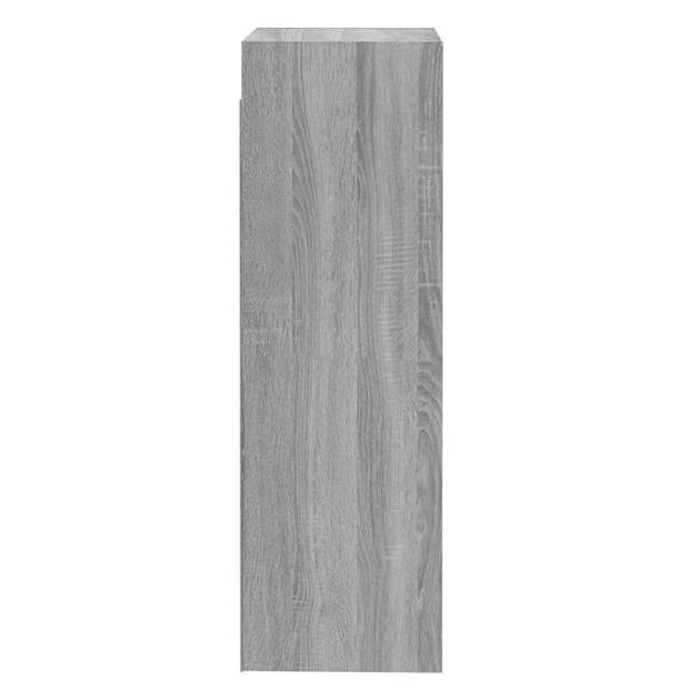 The Living Store Wandkast - Grijs Sonoma Eiken - 30.5 x 30 x 90 cm - Bewerkt hout