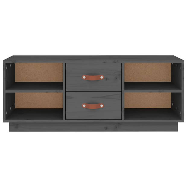 The Living Store TV-meubel - Houten televisiemeubel - Media-kast - Afmeting- 100 x 34 x 40 cm - Kleur- Grijs