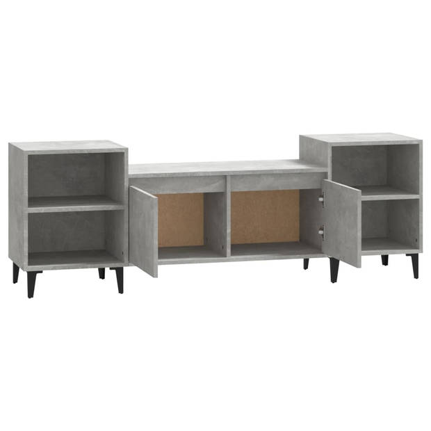 The Living Store TV-kast - Betongrijs - 160 x 35 x 55 cm - Stevig materiaal