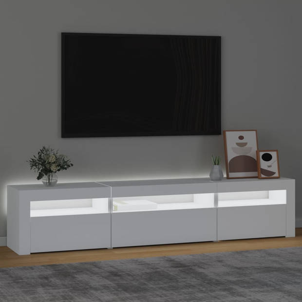 vidaXL Tv-meubel met LED-verlichting 195x35x40 cm wit