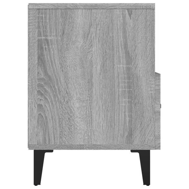 The Living Store Tv-meubel Grijs Sonoma Eiken - 80x36x50 cm - Stevig Hout - Opbergruimte - Stevig Blad