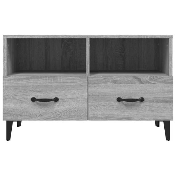 vidaXL Tv-meubel 80x36x50 cm bewerkt hout grijs sonoma eikenkleurig