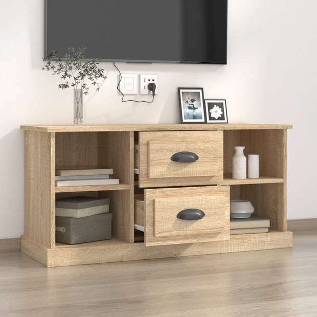 The Living Store Tv-meubel - tv-meubels - 99.5 x 35.5 x 48 cm - Sonoma eiken