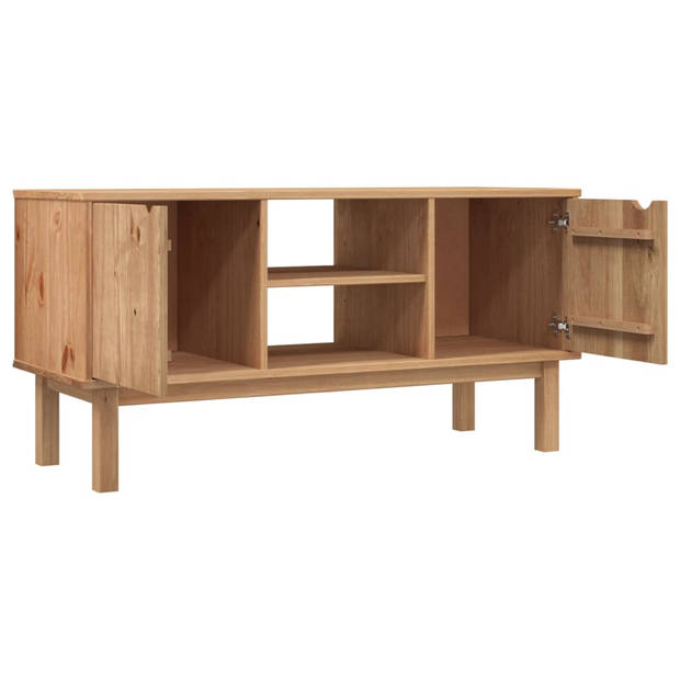 vidaXL Tv-meubel OTTA 113,5x43x57 cm massief grenenhout