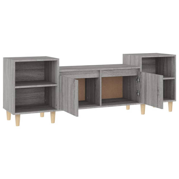 The Living Store Televisiekast - Trendy en Praktisch - Meubel - 160 x 35 x 55 cm - Grijs Sonoma Eiken