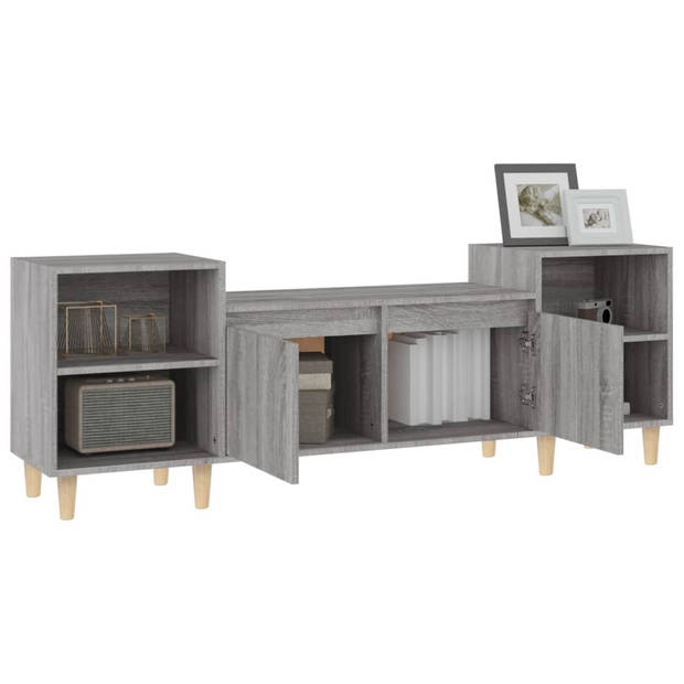 The Living Store Televisiekast - Trendy en Praktisch - Meubel - 160 x 35 x 55 cm - Grijs Sonoma Eiken