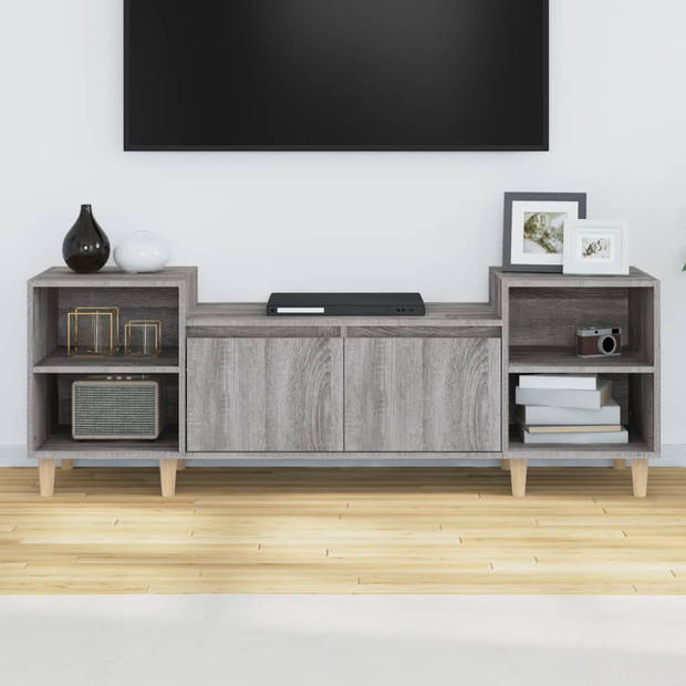 The Living Store Televisiekast - Trendy en Praktisch - Meubel - 160 x 35 x 55 cm - Grijs Sonoma Eiken