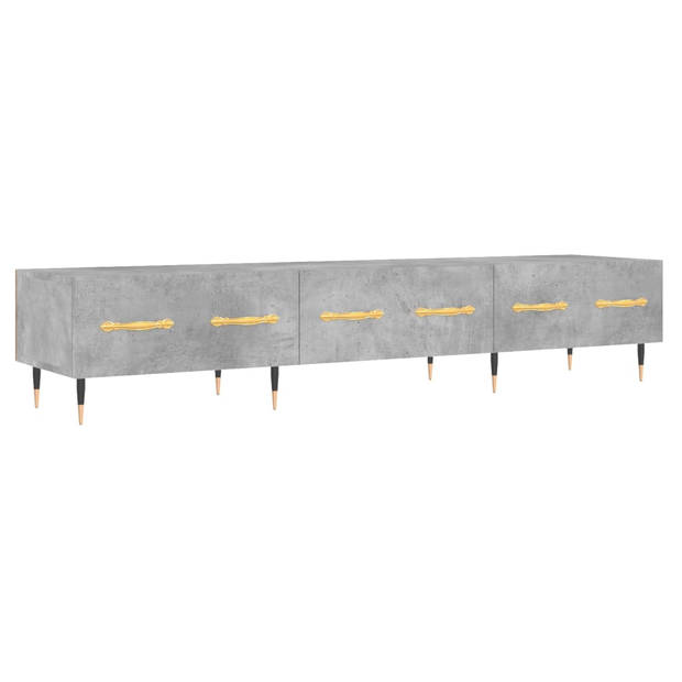 The Living Store Tv-meubel - Betongrijs - 150 x 36 x 30 cm - 3 lades