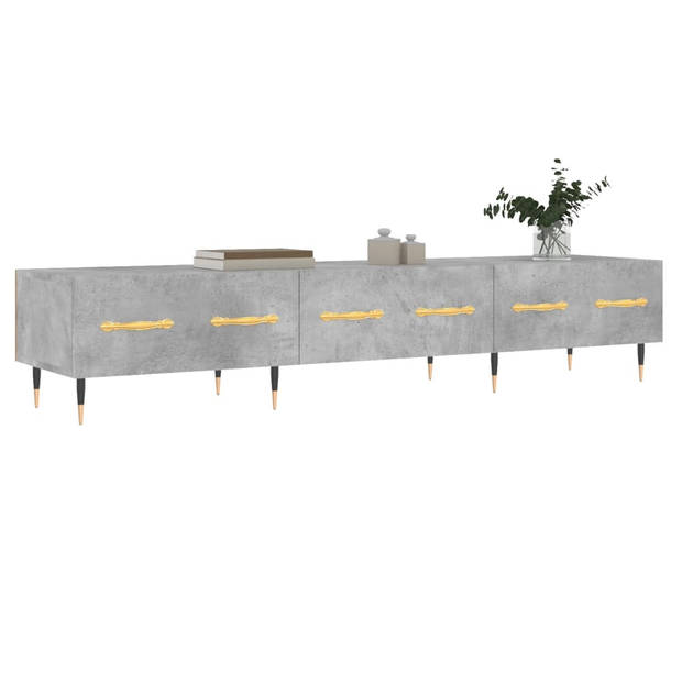 The Living Store Tv-meubel - Betongrijs - 150 x 36 x 30 cm - 3 lades