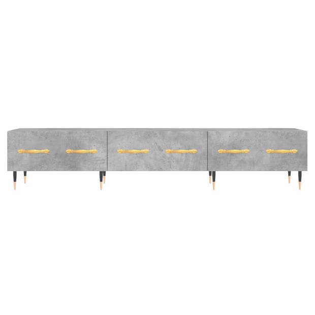 The Living Store Tv-meubel - Betongrijs - 150 x 36 x 30 cm - 3 lades