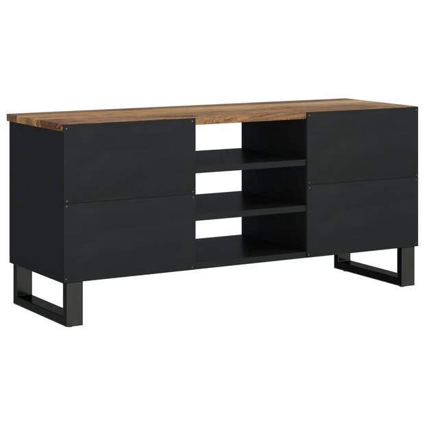 The Living Store - TV-meubel - Massief mangohout - 100 x 33 x 46 cm - Stabiele poten
