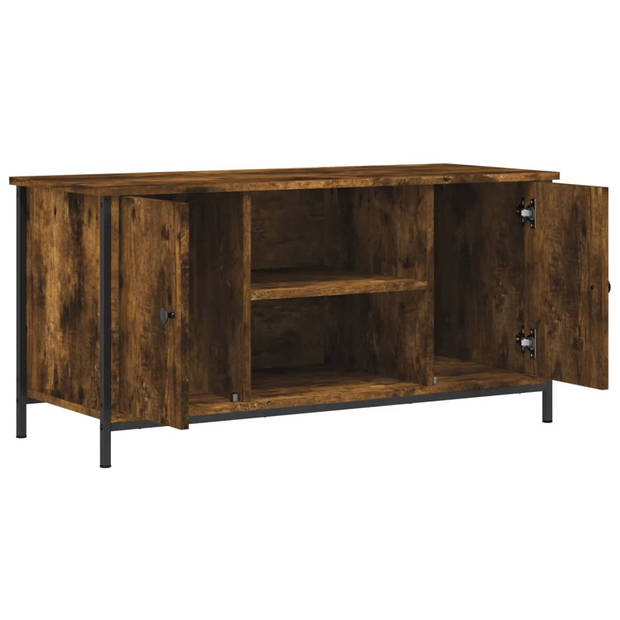 vidaXL Tv-meubel 100x40x50 cm bewerkt hout gerookt eikenkleurig