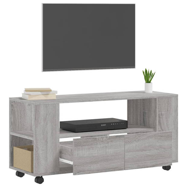 The Living Store TV-meubel - media-kast - 102 x 34.5 x 43 cm - grijs sonoma eiken