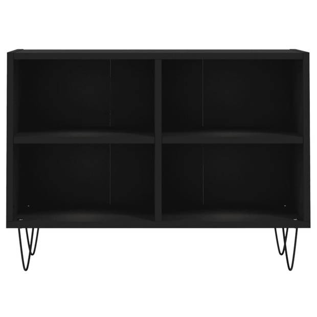 The Living Store TV-meubel - zwart - 69.5 x 30 x 50 cm - veel opbergruimte