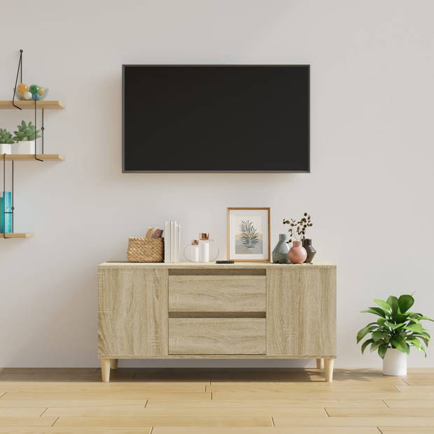 The Living Store TV-meubel - Scandinavische stijl - 102 x 44.5 x 50 cm - Sonoma eiken