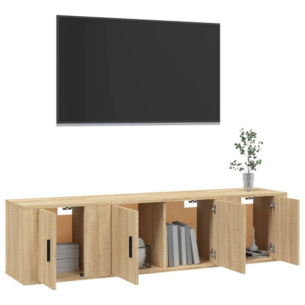 The Living Store Televisiekastenset - Tv-meubel 80x34.5x40cm - 2x tv-meubel 40x34.5x40cm